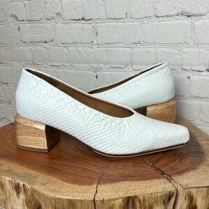 James Smith White Leather Heels